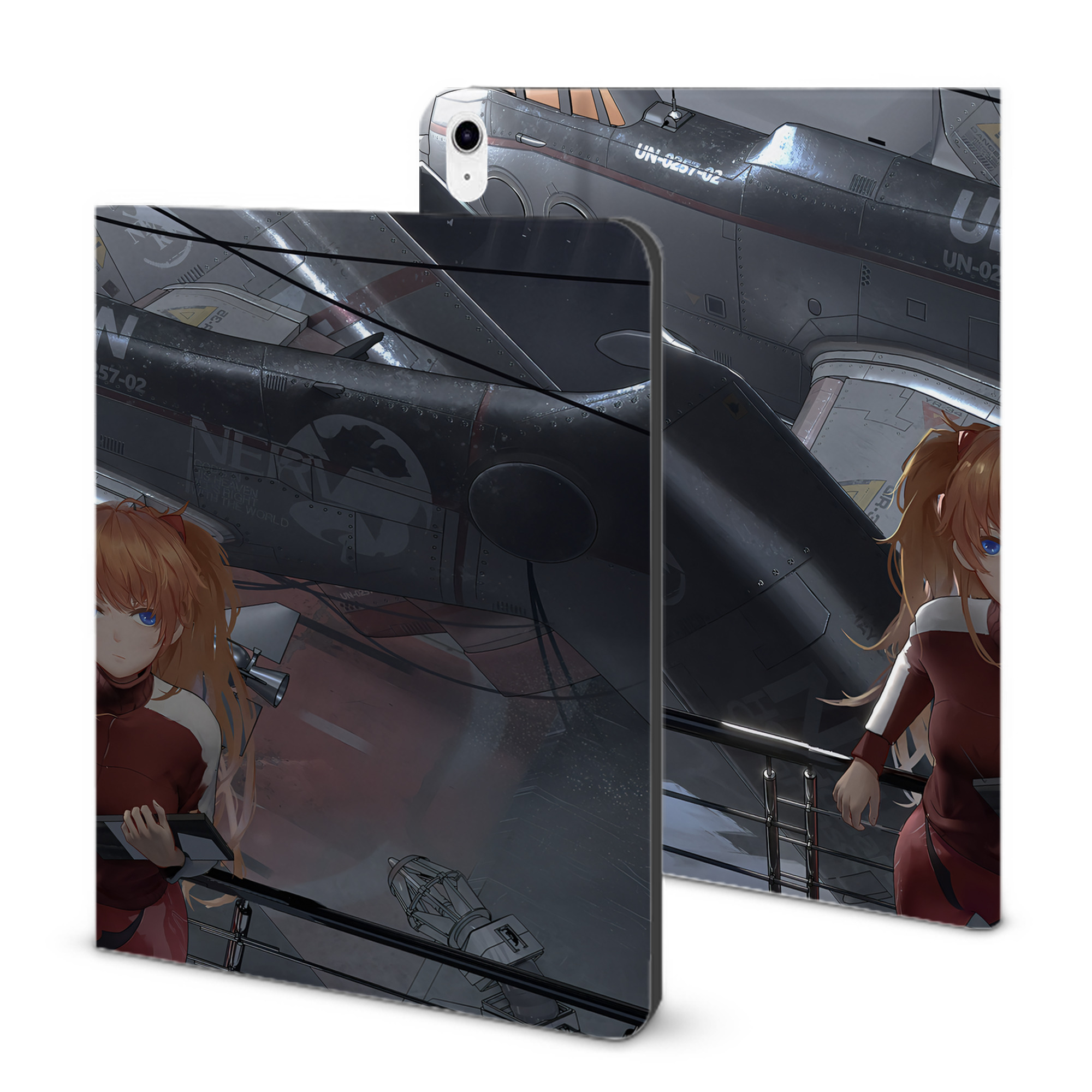 （画像用） EVA 新世紀エヴァンゲリオン IPad ケース ブック型 PUレザー TPU 耐衝撃 軽量 薄型 ペン収納なし 全面保護 IPad 各モデル対応